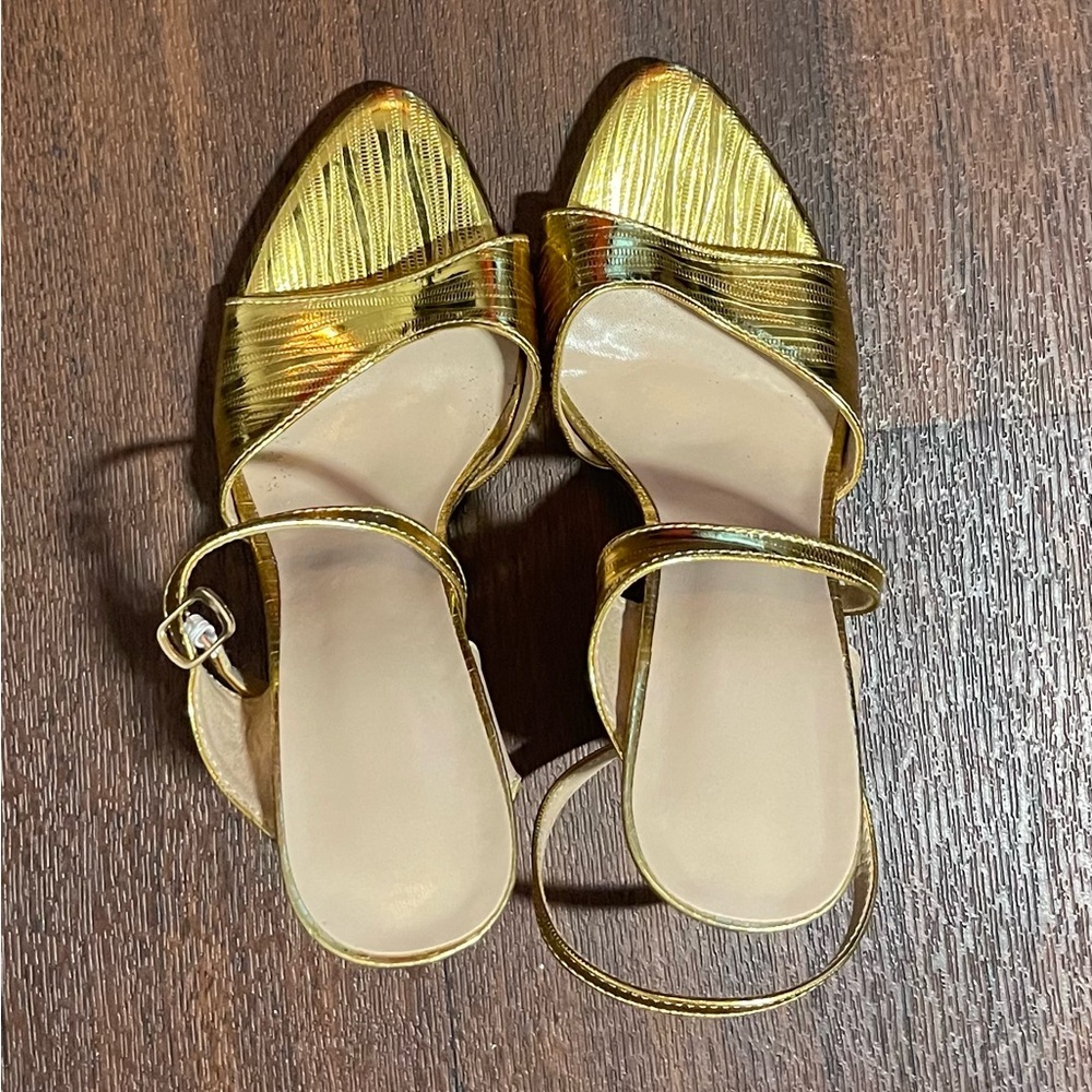SHEIN Size 37 Gold Heels (Worn)